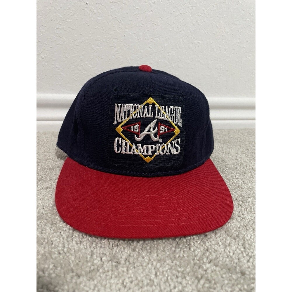 Vintage MLB New Era Atlanta Braves National League Champions 1991 Hat 7 1/4 Rare